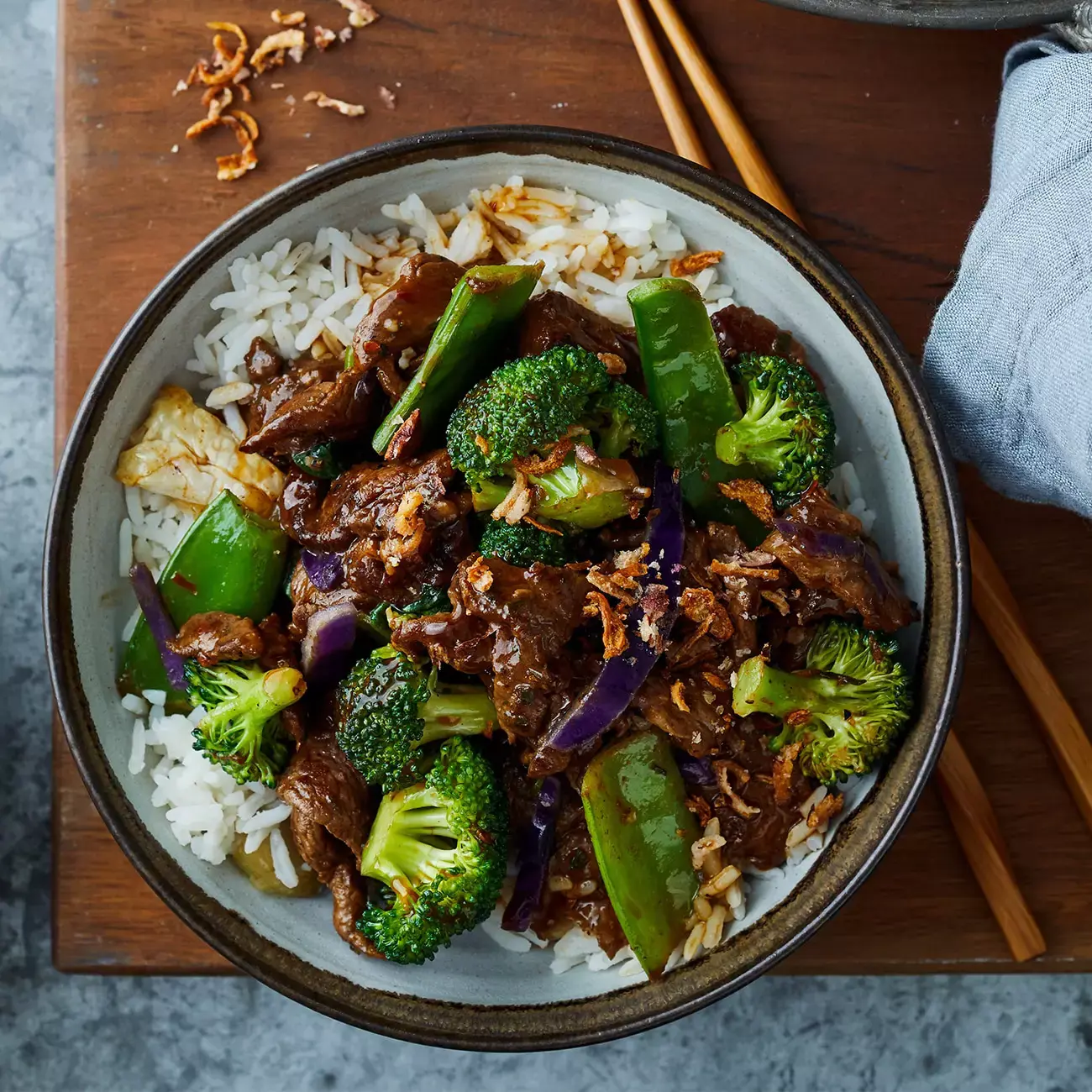 lamb mongolian with vegetables