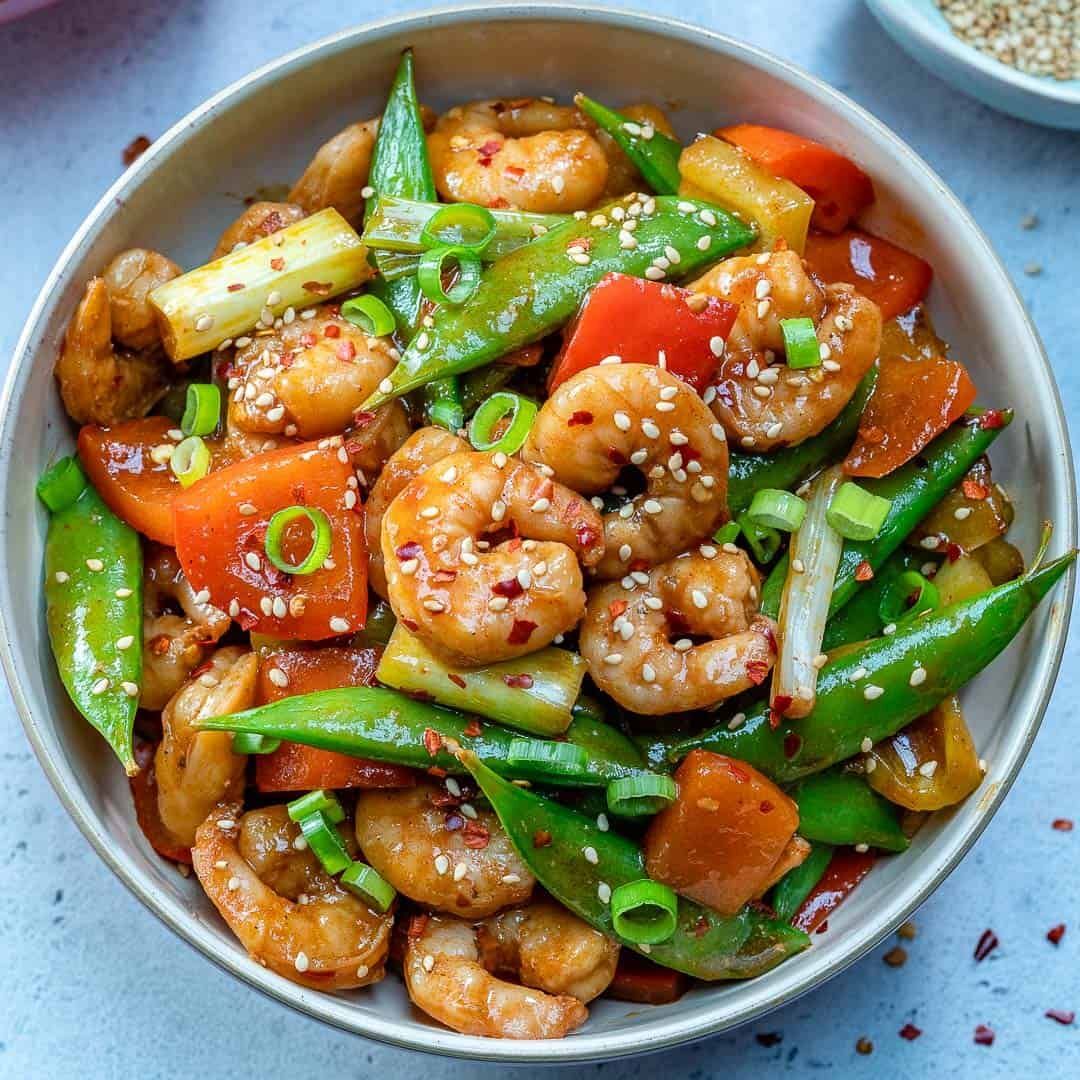 prawns szechuan with vegetables